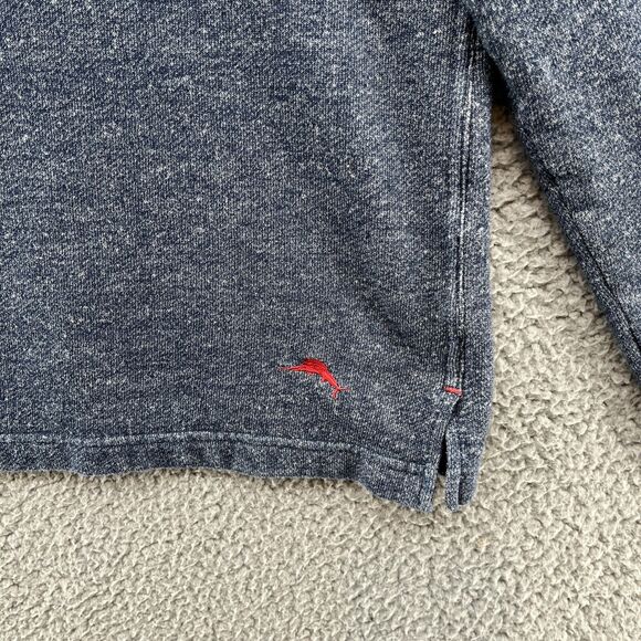 Tommy Bahama Sweatshirt Mens XL Blue Gray Colorblock Relaxed Logo Pullover - Picture 2 of 12